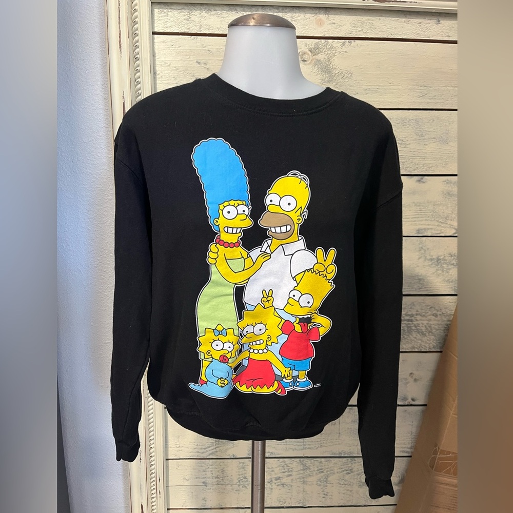 The Simpsons Black Graphic Junior Women’s Sweater Size Small